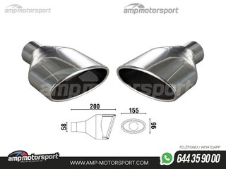 KIT COLAS DE ESCAPE TIPO RS4 / RS6 IZQUIERDA Y DERECHA