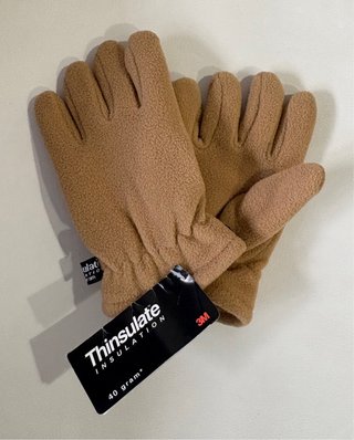 Guantes de niño beige y marrón