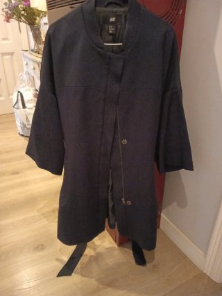 Abrigo entretiempo azul marino H&M