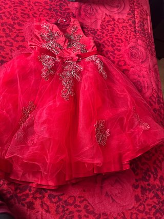 Vestido de fiesta rojo talla 14