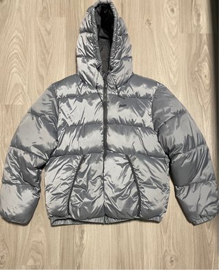 Abrigo Plumas Pull&Bear Gris Plata M