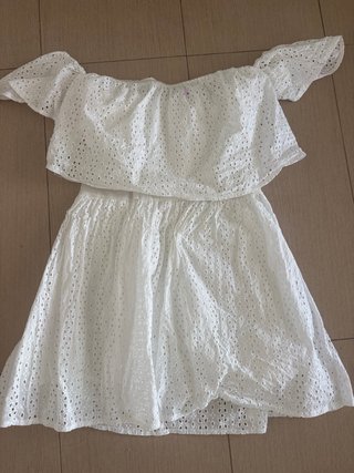Vestido Blanco Hombros Descubiertos