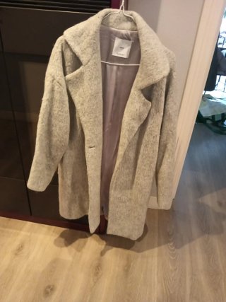 Abrigo 3/4 Mango Gris