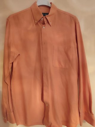 Camisa de manga larga naranja hombre