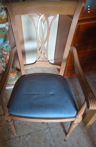 Silla de madera con brazos lote de 4 NO ENVIO