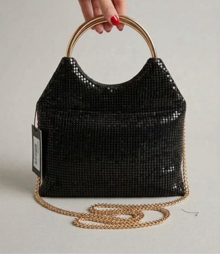 Bolso de fiesta negro Tintoretto