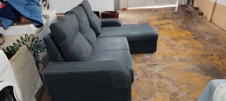 Sofá Chaise Longue Gris Oscuro