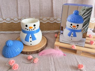 Quemador de Ceramica Muñeco de Nieve