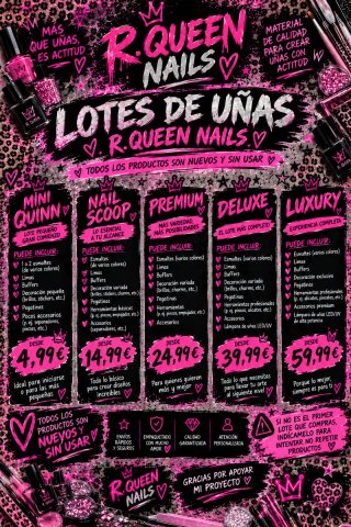 Lote de Uñas Nail Scoop R.Queen Nails