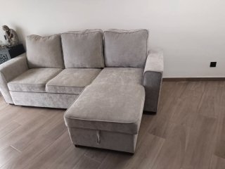 Sofá Chaise Longue Gris
