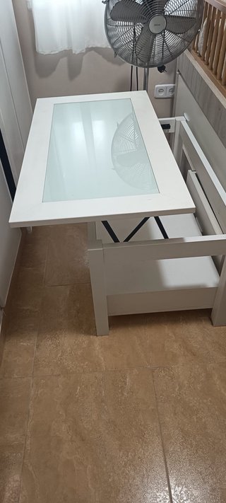 Mesa abatible blanca 100x45 cm