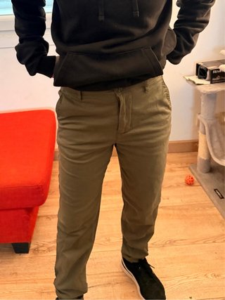 Pantalón Chino Lefties Verde Oliva Talla S