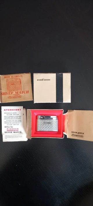 Encendedor Antiguo Silver Match