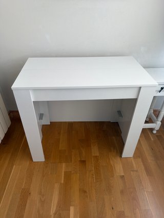 Mesa extensible blanca