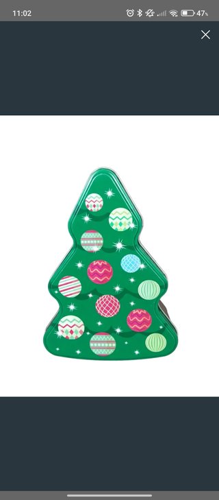 Lata Navideña Forma Árbol