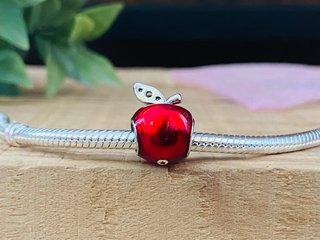 Charm Manzana Roja Blancanieves - Plata