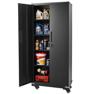 Metal Storage Cabinet, 184.5 cm Rolling Steel Gara
