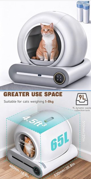 Arenero Autolimpiable para Gatos