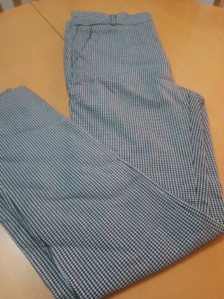 Pantalón de mujer estampado pata de gallo