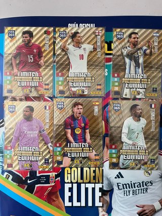 Set 6 Cartas Panini FIFA 365 Limited Edition