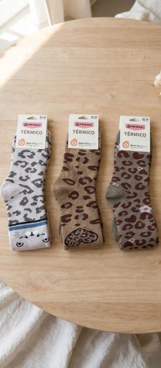 3 Pares de Calcetines Térmicos Animal Print