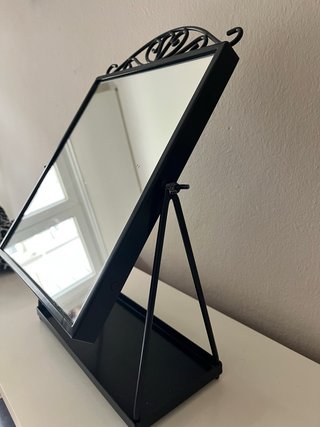 Espejo de Mesa Negro en muy buenas condiciones