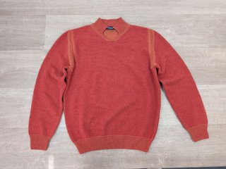 Jersey Drumohr lana naranja cuello alto talla L