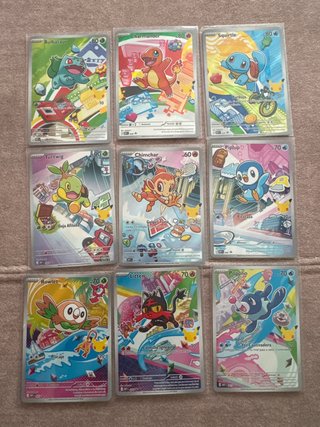 Cuadro cartas pokemon primer compañero