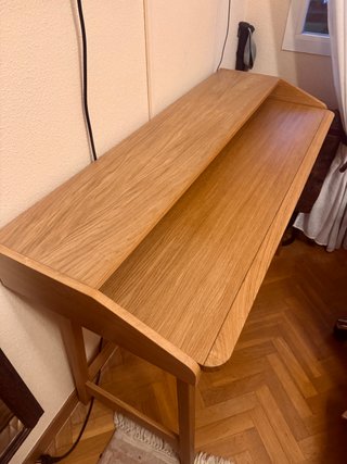 Mesa de escritorio extensible de madera