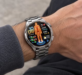 Smartwatch RUXINGX AMOLED Argento