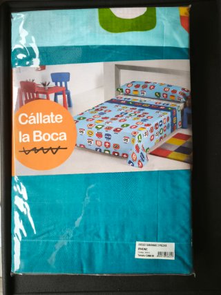 Juego de Sábanas Cállate la Boca (Cama 90)