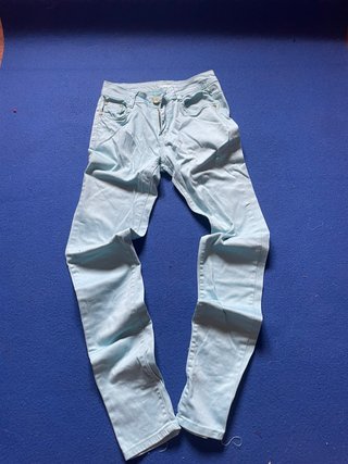 Pantalón Vaquero Pitillo Azul Claro
