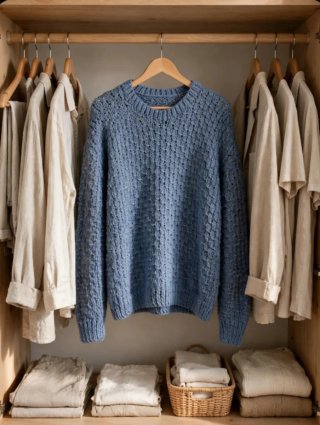 Jersey de punto azul