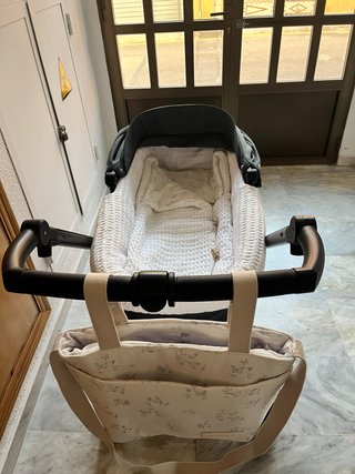 Vestidura de Capazo, saco y Bolso a Juego