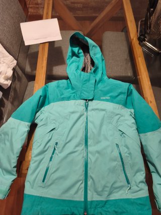 Chaqueta Impermeable Quechua Turquesa