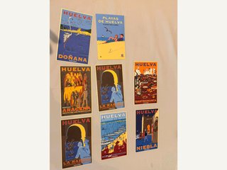8 postales ilustradas de Huelva 10x15 cm