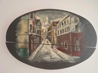 Cuadro Pintura Paisaje Urbano Francés