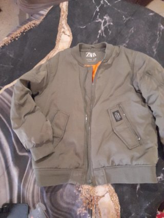 Cazadora Bomber Zara Niño Verde