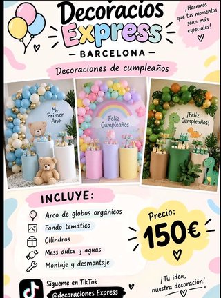 Decoraciónes para todo tipo de evento