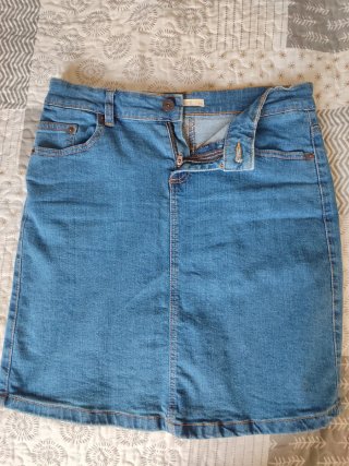 Falda vaquera azul talla M