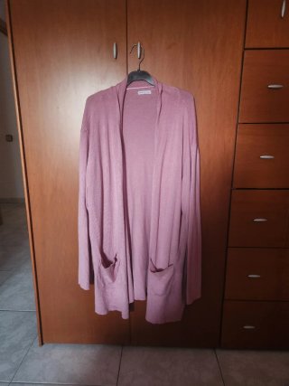 Chaqueta de punto rosa