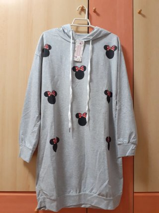 Vestido Sudadera Gris Minnie