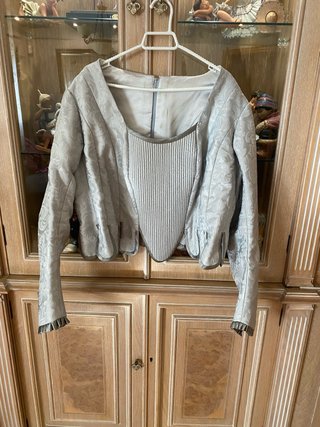 Corpiño de Fallera gris perla Talla 54
