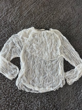 Blusas de encaje blanca Massimo Dutti