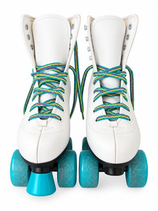 Patines Quad Retro Blancos y Protecciones Ennui