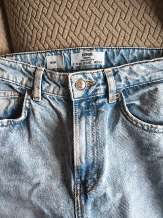 Pantalón Vaquero Mom Bershka Azul