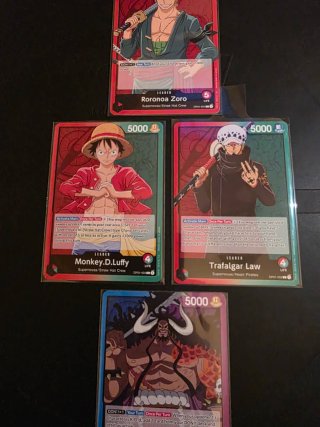Set 4 Carte Leader One Piece OP-01 pre errata