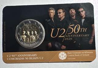 Coincard Moneda 2 Euros U2 50 Aniversario 2026