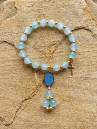 Pulsera Artesanal de Cuentas Azules