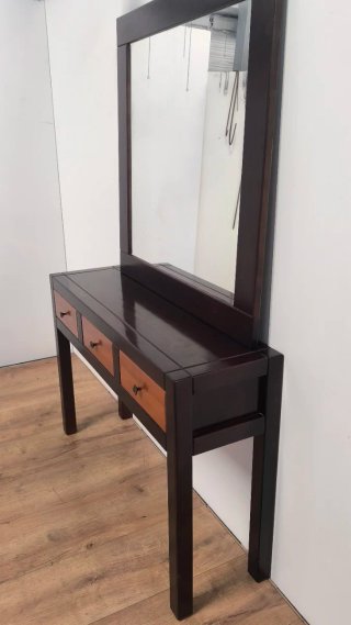 RECIBIDOR  ENTRADA CONSOLA DE MADERA CON ESPEJO